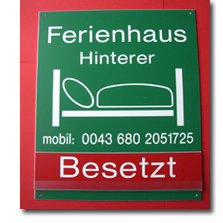 Zimmervermieter Schilder
